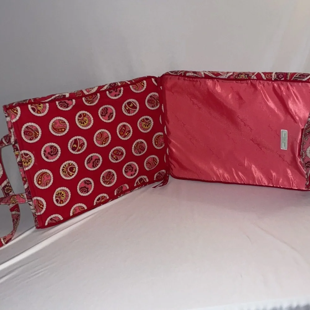 Vera Bradley Rosy Posies Laptop Tote Pink